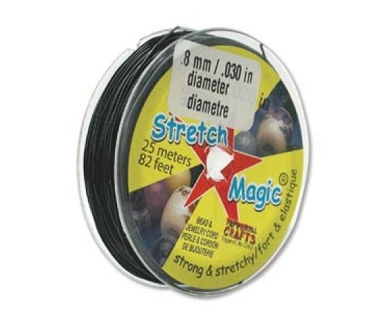 Stretch Magic Elastic Cord , Clear, 0.8mm Diameter, 25 Meter (82