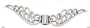 Metal - Angel Wings - Antique Silver - 10 pieces