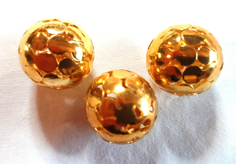 Filgree - Round - Gold - 14mm - 10 pieces