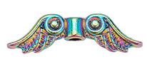 Metal - Angel Wings - Rainbow - 6 pieces